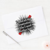 Sticker blanc rond de frustration (Enveloppe)