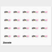 Sticker blanc rond GLBT Ally (Feuille)
