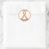 Sticker blanc rond Leukemia Fighter (Sac)