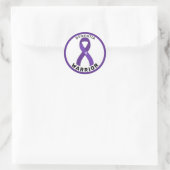 Sticker blanc rond pour Dementia Warrior (Sac)