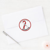 Sticker blanc rond pour guerrier du cancer de la g (Enveloppe)
