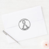Sticker blanc rond pour Lutte contre le cancer du  (Enveloppe)