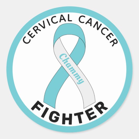 Sticker blanc rond pour Lutte contre le Cancer du  (Devant)