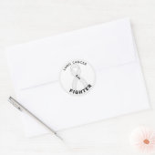 Sticker blanc rond pour Lutte contre le cancer du  (Enveloppe)