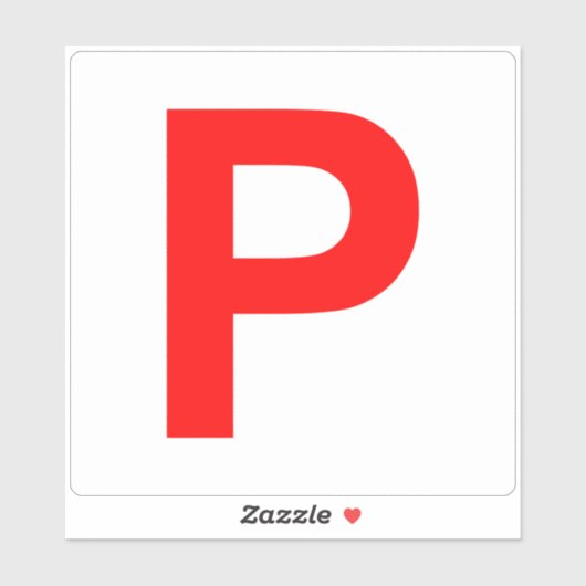 Sticker blanc/rouge (Feuille)