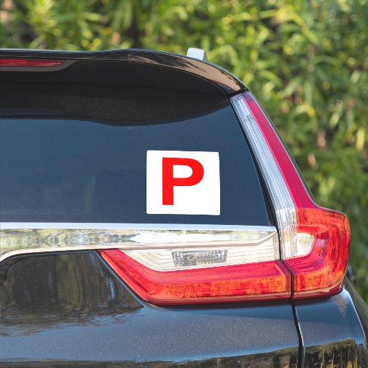 Sticker blanc/rouge (Côté voiture)