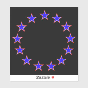 Sticker Blanc rouge et bleu 13
