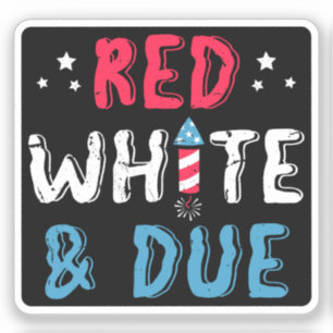 Sticker Blanc Rouge Et Dû, Faire-part De Grossesse Cadeaux