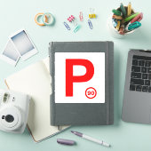 Sticker blanc/rouge P Plate 90 (Couverture iPad)