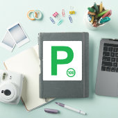 Sticker blanc/vert Plate P 100 (Couverture iPad)