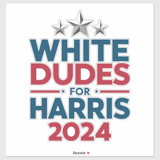 Sticker Blancs pour Harris-Élection 2024 (Feuille)