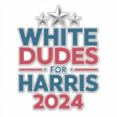 Sticker Blancs pour Harris-Élection 2024 (Devant)