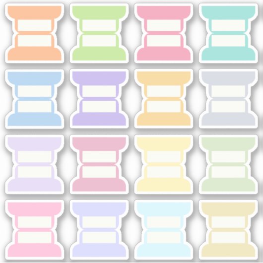 Sticker Blank Writable Index Tabs Journal Divider Foldable (Devant)