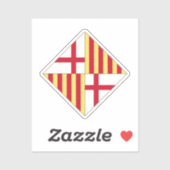 Sticker Blason de Barcelone (sans couronne) (Feuille)