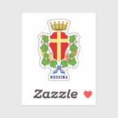 Sticker Blason de Messine, Sicile (Feuille)