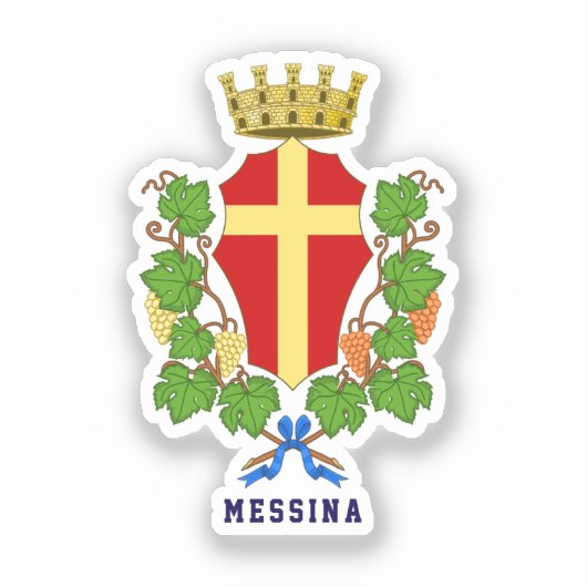 Sticker Blason de Messine, Sicile (Recto)