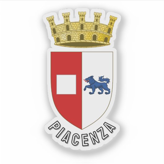 Sticker Blason de Plaisance, Italie (Devant)