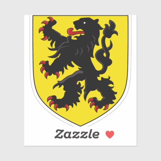 Sticker Blason des Flandres (Feuille)