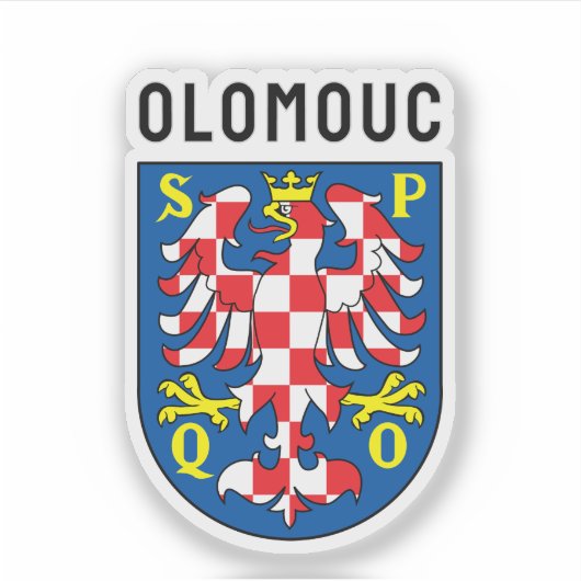 Sticker Blason d'Olomouc, République tchèque (Devant)