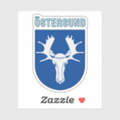 Sticker Blason d'Östersund - Suède (Feuille)