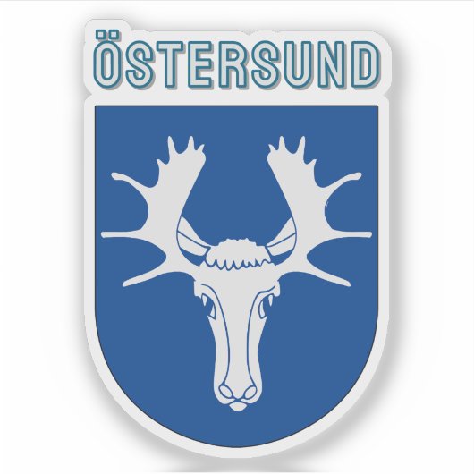 Sticker Blason d'Östersund - Suède (Devant)