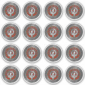 Sticker Blason et nœud tartan du clan Nicholson (Devant)