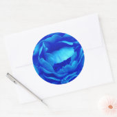Sticker blauw Roos - (Envelop)