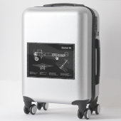 Sticker Bleriot XI - Plans de dessin du plan directeur de  (Sur valise)