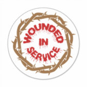 STICKER BLESSÉ EN SERVICE (Devant)