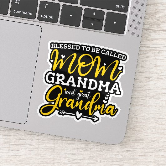 Sticker Blessed To Be Called Mama Grandma Et Great Grandma (Détail)