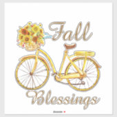 Sticker Blessures d'automne vélo (Feuille)