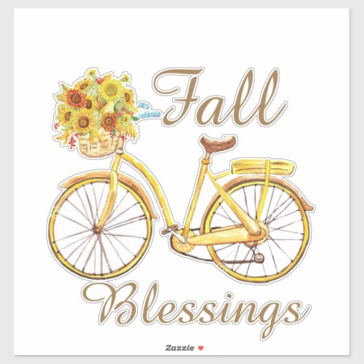 Sticker Blessures d'automne vélo (Feuille)