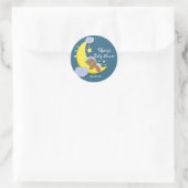 Sticker bleu Baby shower Teddy Bear Moon & Stars (Sac)
