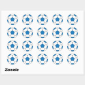 Sticker bleu balle de football (Feuille)