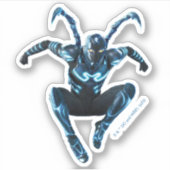 Sticker Bleu Beetle Leaping Caractère Art (Devant)