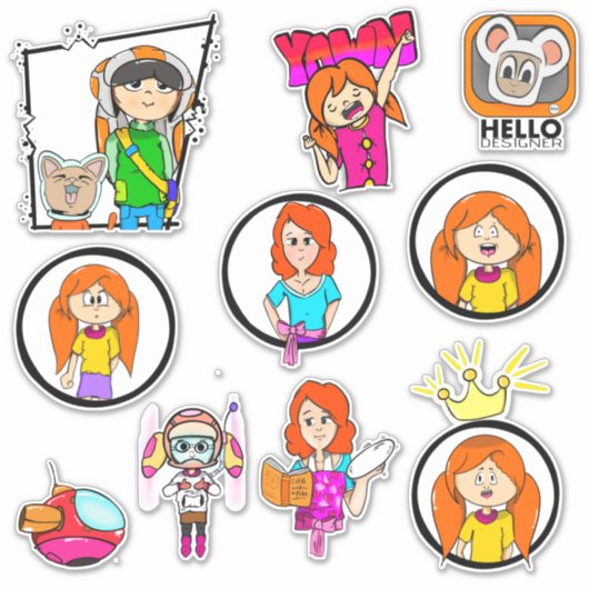 Sticker bleu Betsy 2 (Devant)