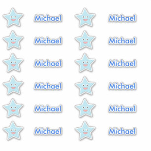 Sticker Bleu brillant Star de célébration personnalisée