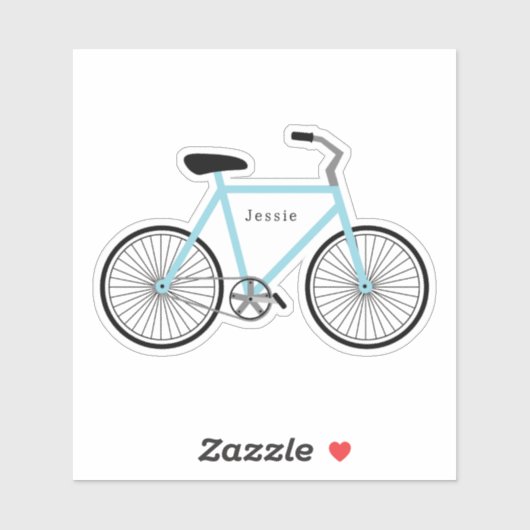 Sticker Bleu clair vélo (Feuille)