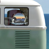 Sticker Bleu couché de soleil