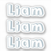 Sticker Bleu d'ardoise pour enfants mignon (Devant)