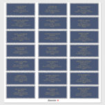 Sticker Bleu de marine moderne | Adresse du client Mariage<br><div class="desc">Ce bleu marine moderne | or mariage d'adresse d'invité autocollant est parfait pour votre mariage boho classe. Son design abstrait simple et unique, accompagné de sa palette de couleurs bleu marine foncé, donne à ce produit une sensation de luxe formel élégant tout en restant simpliste, chic bohème. Gardez-le tel quel,...</div>