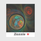 Sticker Bleu de renaissance Art Abstrait (Feuille)