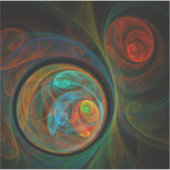 Sticker Bleu de renaissance Art Abstrait (Devant)