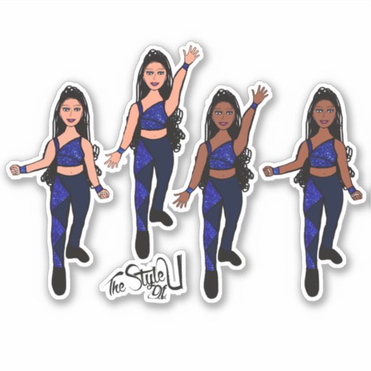 Sticker Bleu d'étincelle triangulaire (Devant)