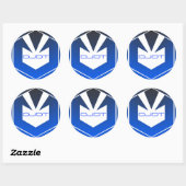 Sticker bleu DJDT Grand (Feuille)