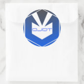 Sticker bleu DJDT Grand (Sac)