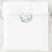 Sticker bleu Dusty Mariage Classic rond (Sac)