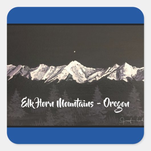 Sticker bleu Elk Horn Mountains (Devant)