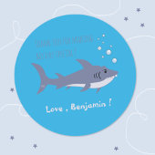 Sticker bleu Faveur de l'océan requin