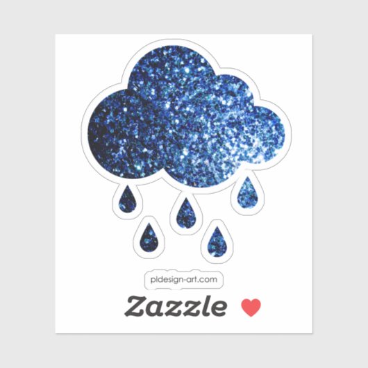 Sticker Bleu foncé brillant faux parties scintillant scint (Feuille)